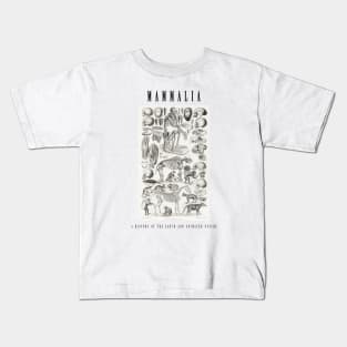 Vintage Mammal Skeleton Illustration Kids T-Shirt